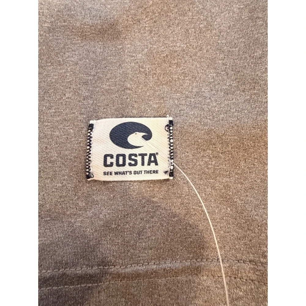 Costa Del Mar Mens‎ XL Gray Heather Quarter Zip Performance Pullover Long Sleeve